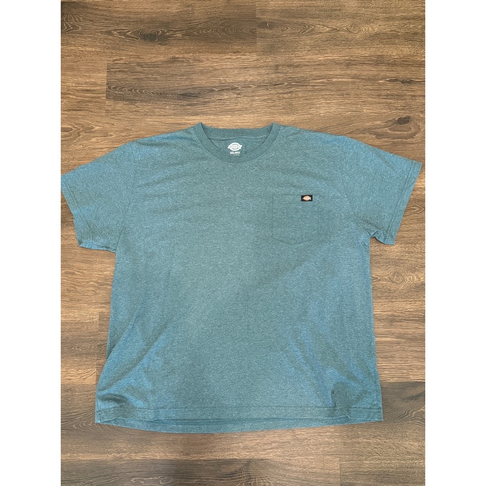 Dickies Heavyweight Pocket T-Shirt Mens 3XL Teal Heather Workwear